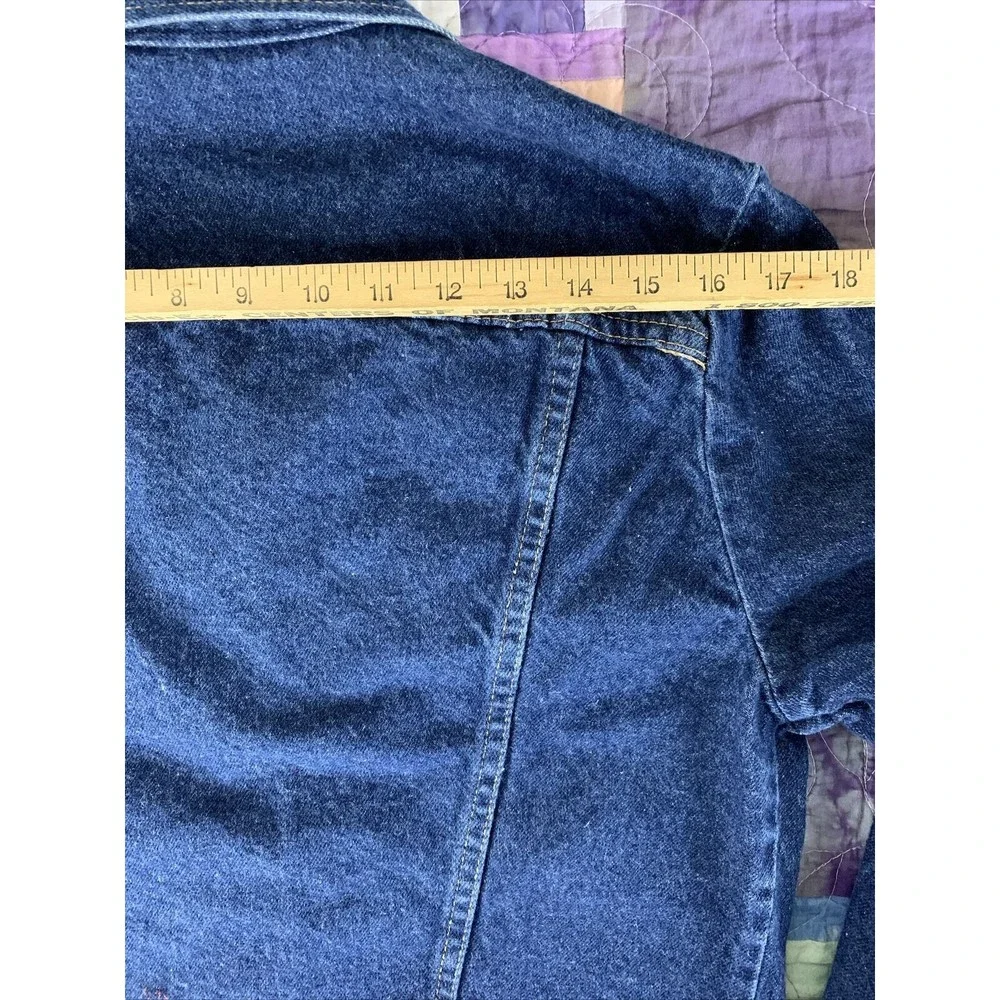 VTG Rustler Denim Jean Jacket Size Youth Kid’s Medium Button Down Made in USA